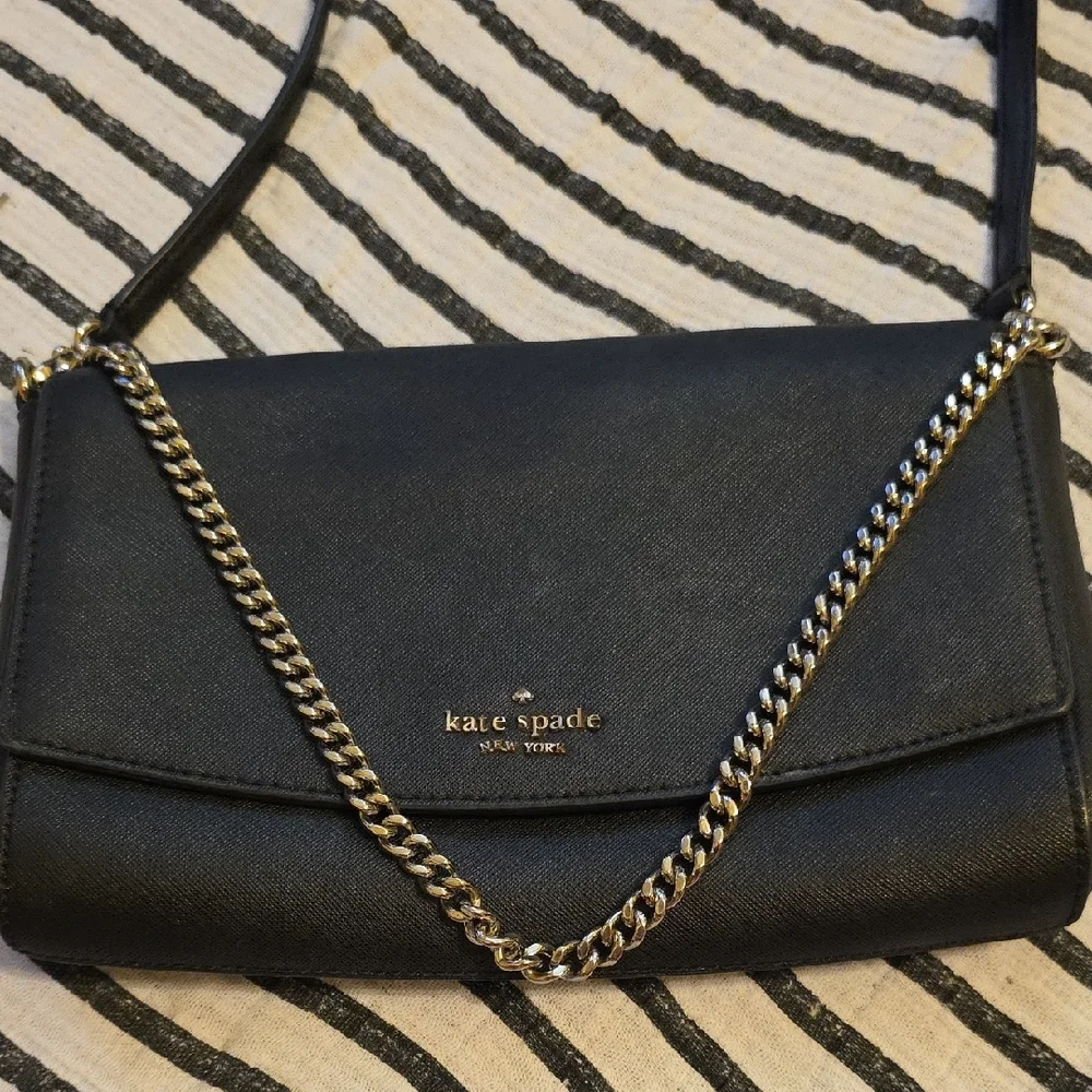 Kate Spade Black Crossbody Bag with Silver Hardware - Picture 2 of 8